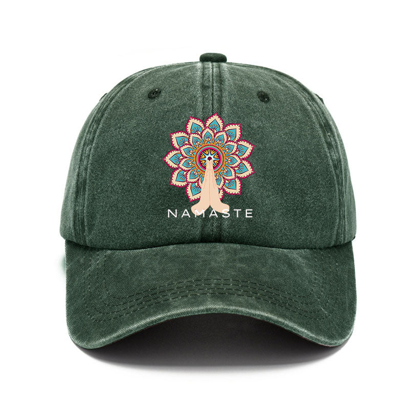 Washed Cotton Cap-Namaste