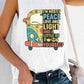 Peace, Love & Light Hippie Bus Tank- White