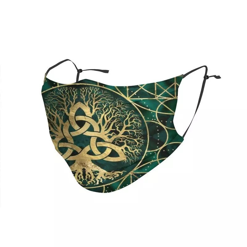 triquetra Tree of Life Face Mask