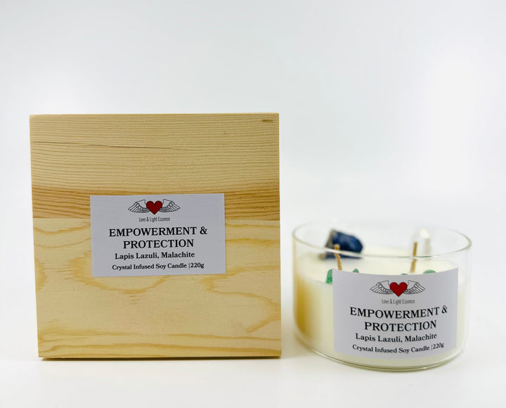 Empowerment & Protection Crystal Soy Candle