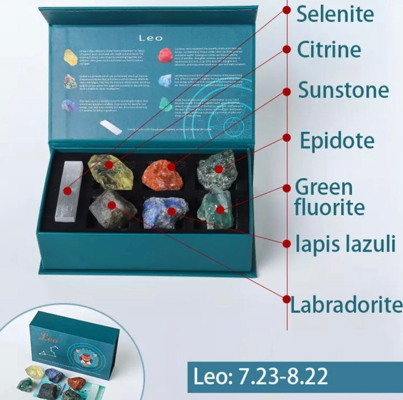 Zodiac Natural Crystal Box Set- Leo