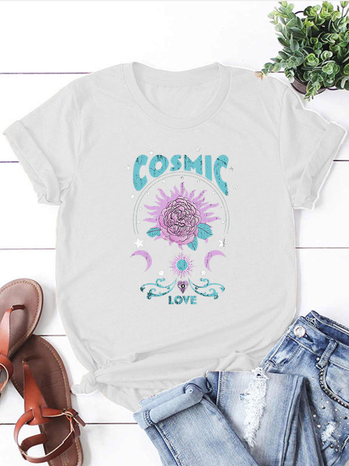 Cosmic Love Round Neck T-shirts