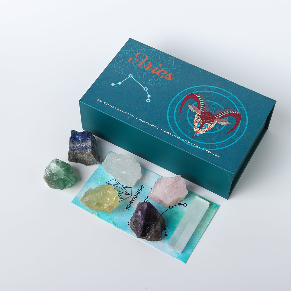 Zodiac Natural Crystal Box Set- Aries