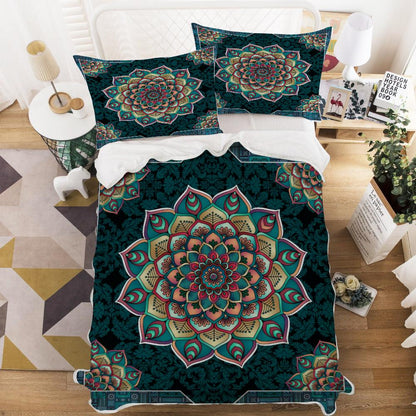 Aztec Mandala Cashmere Blanket Set