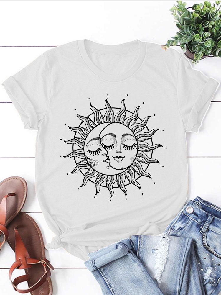 Sun & Moon T-Shirt- White