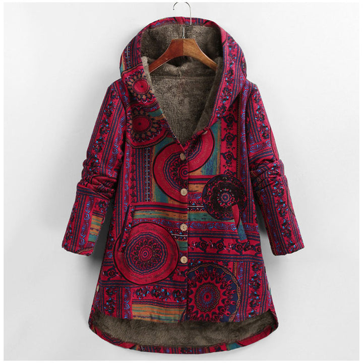 Bohemian Mandala Fleece Hooded Jackets