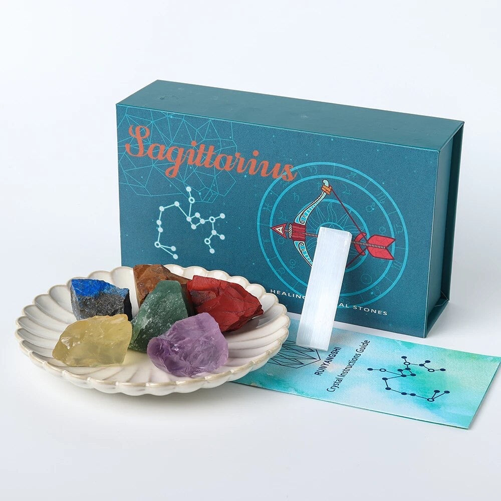 Zodiac Natural Crystal Box Set- Sagittaruis