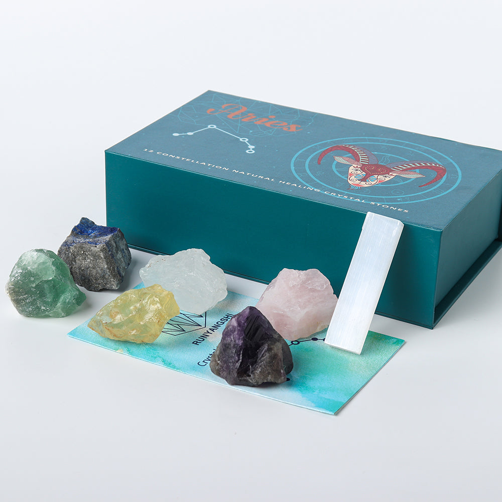 Zodiac Natural Crystal Box Set- Aries