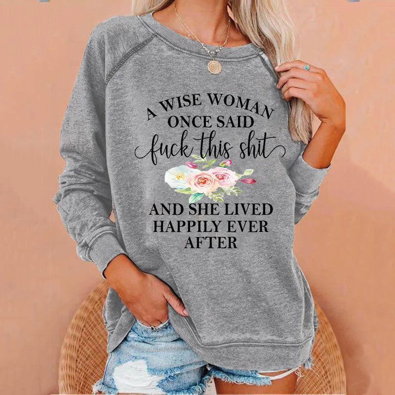 A Wise Woman Sweatshirt-Grey