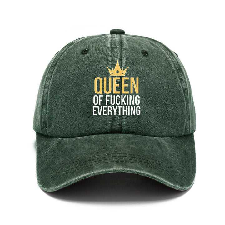 Washed Cotton Cap- Queen of F*cking Everything