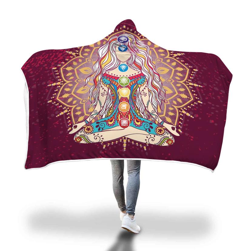 Spiritual Wisdom Hooded Blanket