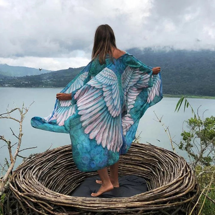 Teal Boho Angel Wings Cover up