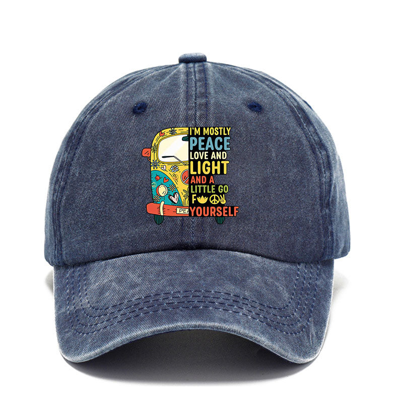 Washed Cotton Cap-Hippy Bus