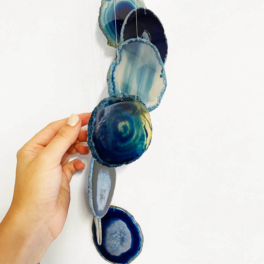 Large Blue Agate Wind Chime