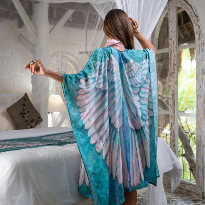 Teal Boho Angel Wings Cover up