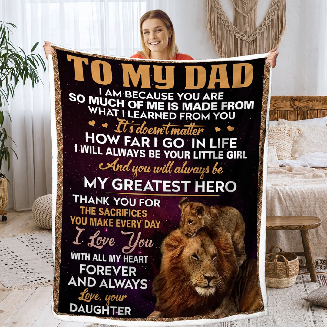 Dad- my Greatest Hero-Blanket