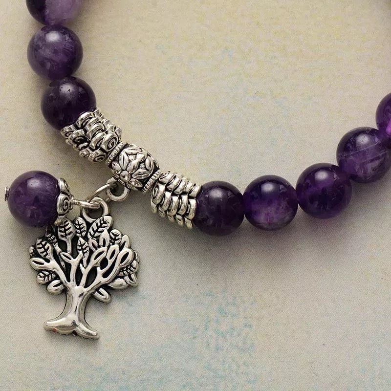 Amethyst Tree of Life Bracelet