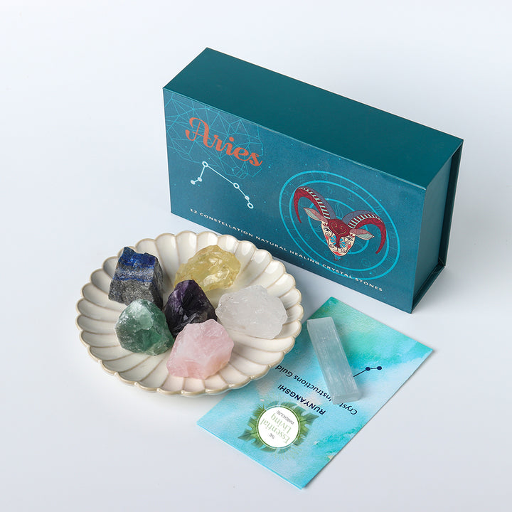 Zodiac Natural Crystal Box Set- Aries