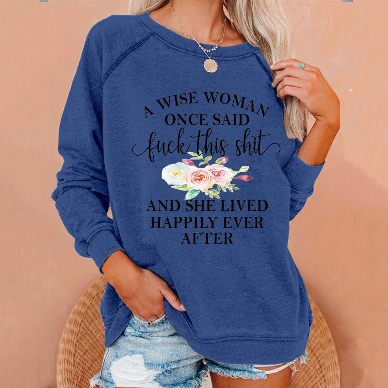 A Wise Woman Sweatshirt-Blue