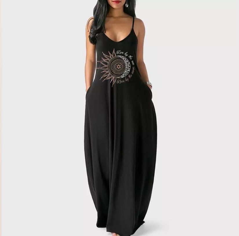 Love by the Moon Loose Fit Maxi Dress