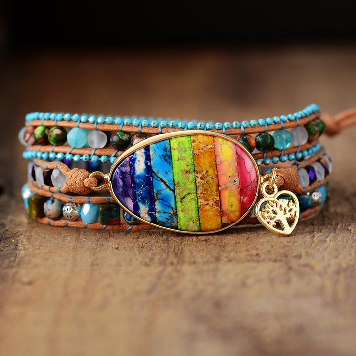 Chakra Healing Wrap Bracelet