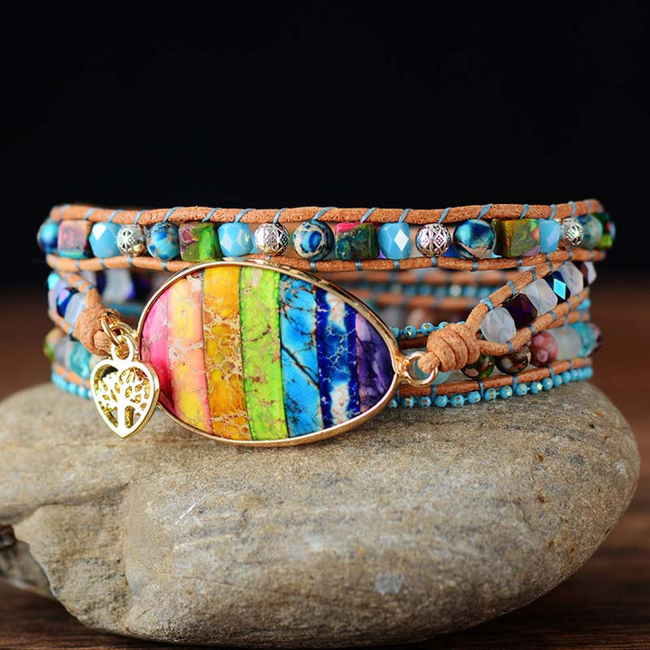 Chakra Healing Wrap Bracelet