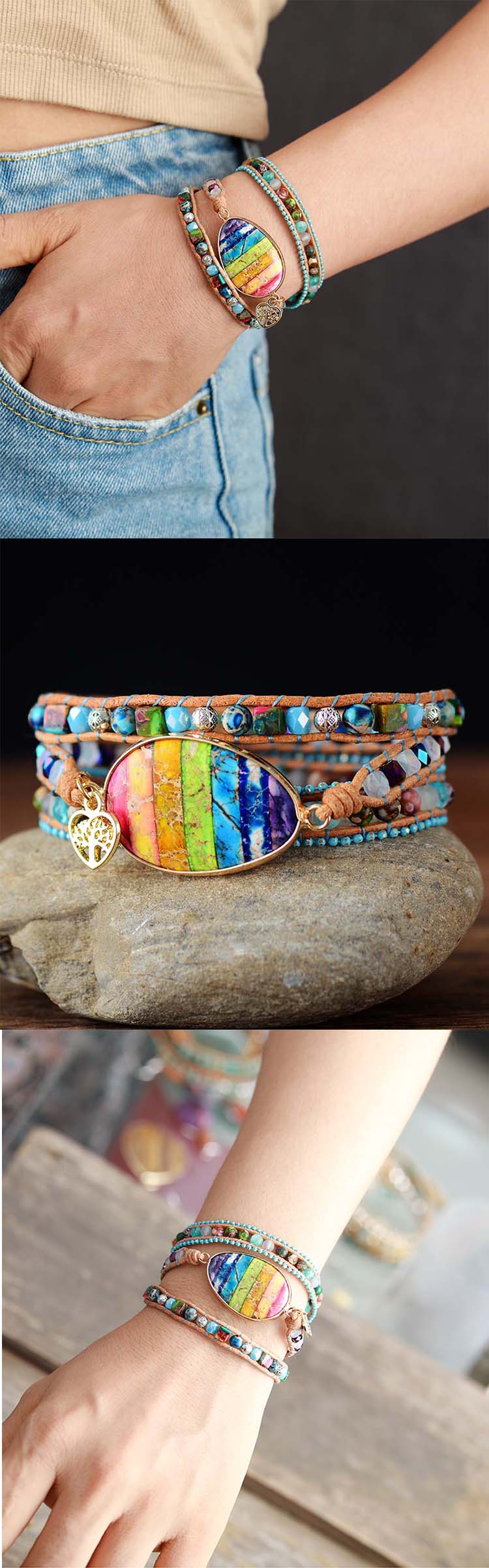 Chakra Healing Wrap Bracelet