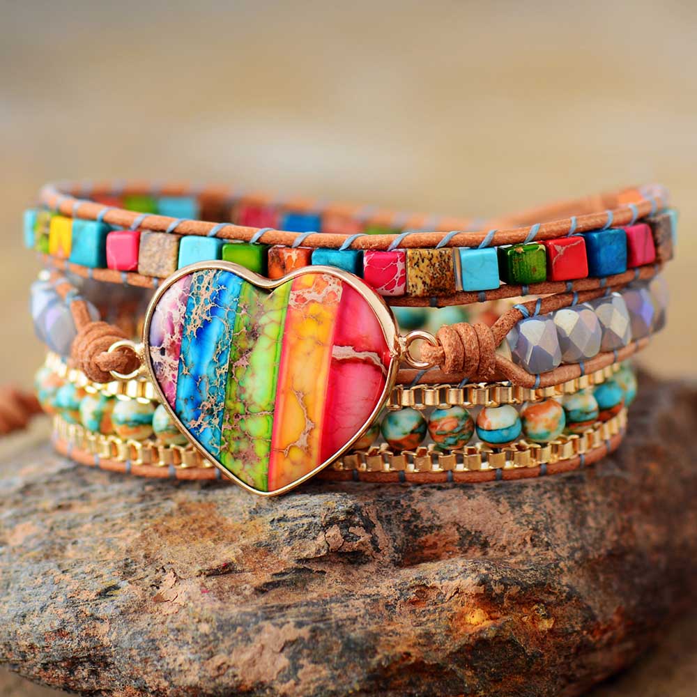 Chakra Heart Healing Wrap Bracelet