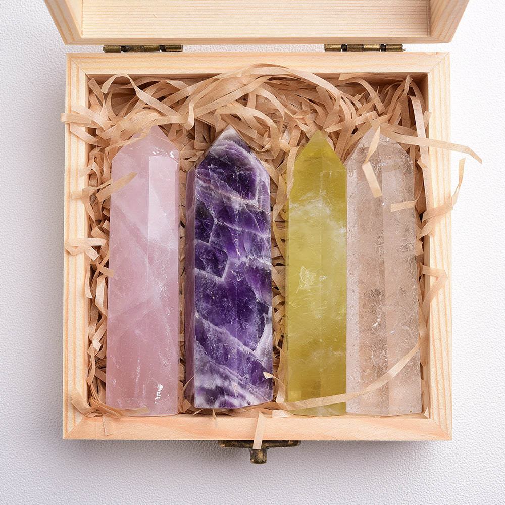 Healing Crystal Wands Set