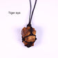 Natural Raw Crystal Weave Rope Necklace