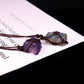 Natural Raw Crystal Weave Rope Necklace