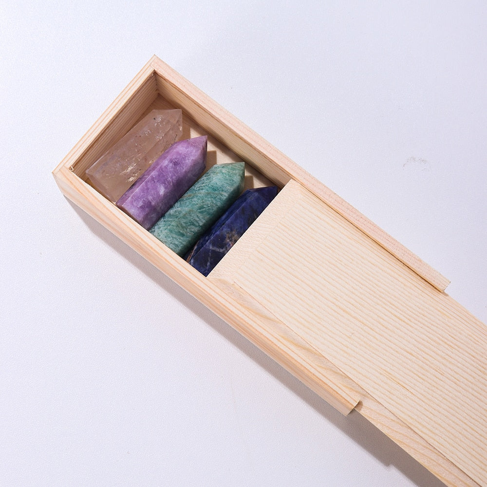 Soul Star Chakra Crystal Point Gift Set