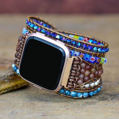 Jasper Flower Fitbit Watch Strap Bracelet