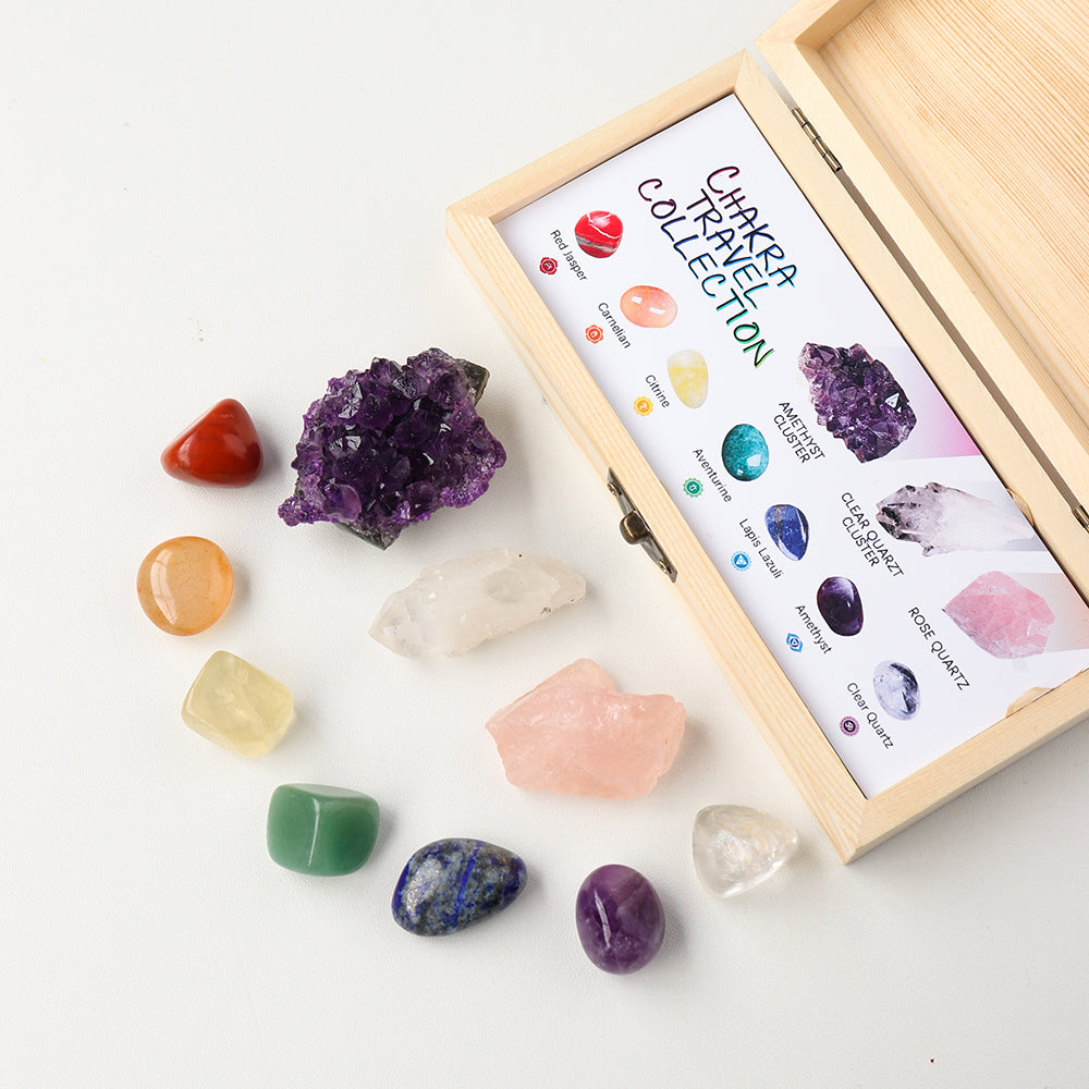 Chakra Crystal Travel Collection Box