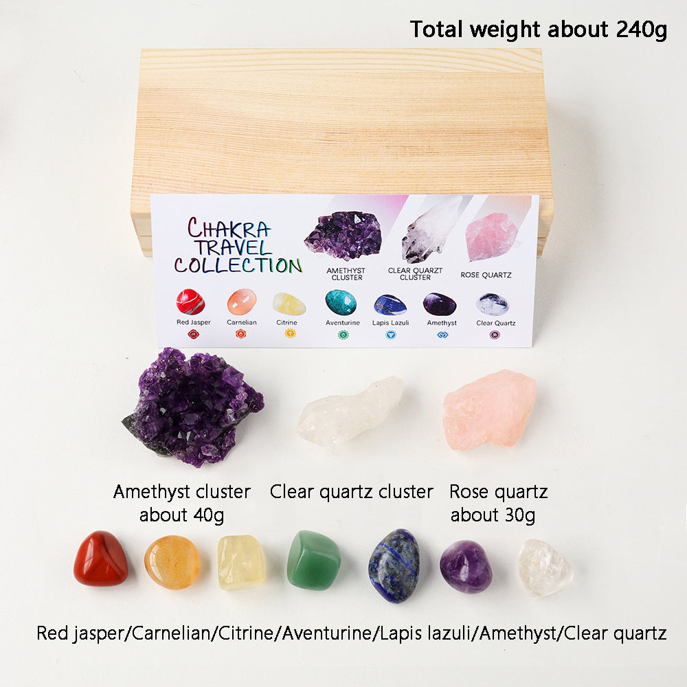 Chakra Crystal Travel Collection Box