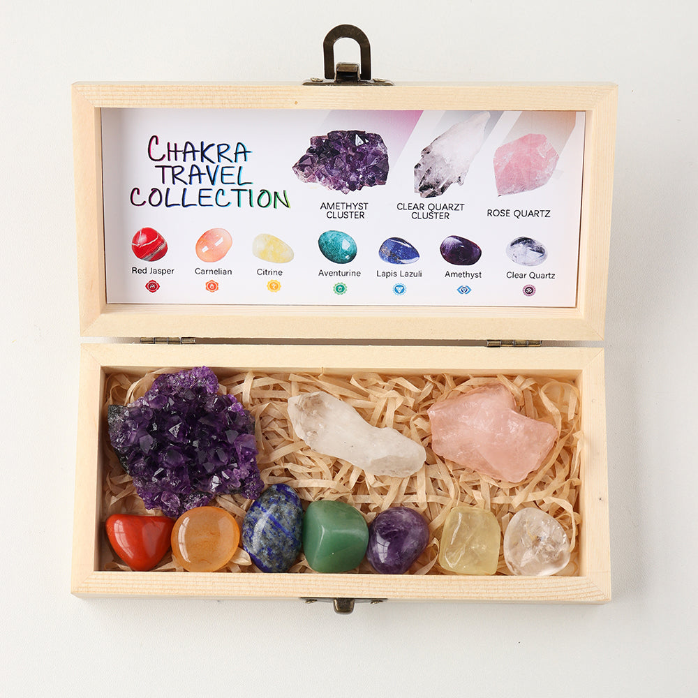 Chakra Crystal Travel Collection Box