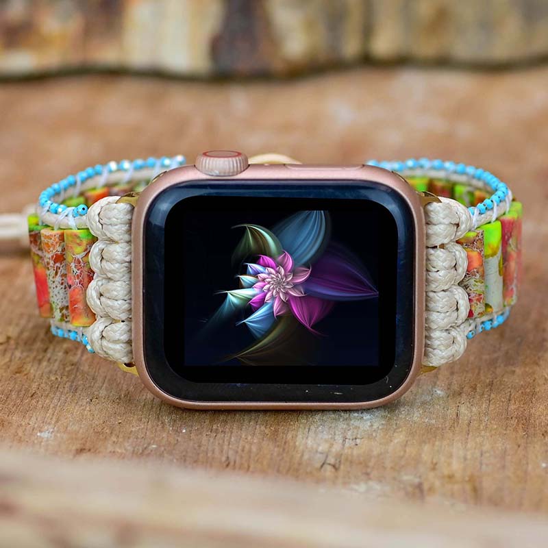 Mixed Jasper Apple Watch Strap